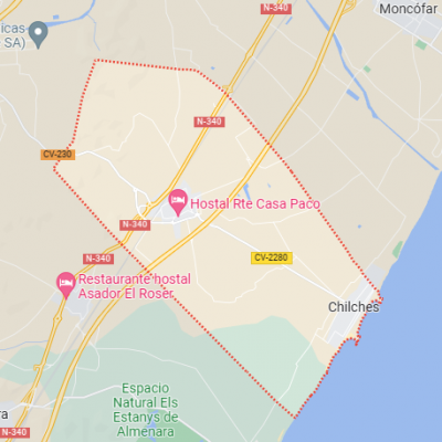 50 % de finca rústica en Partida Rovaira, Polígono 3, Parcela 321, Chilches. FR: 3050. RP: Nules 2.